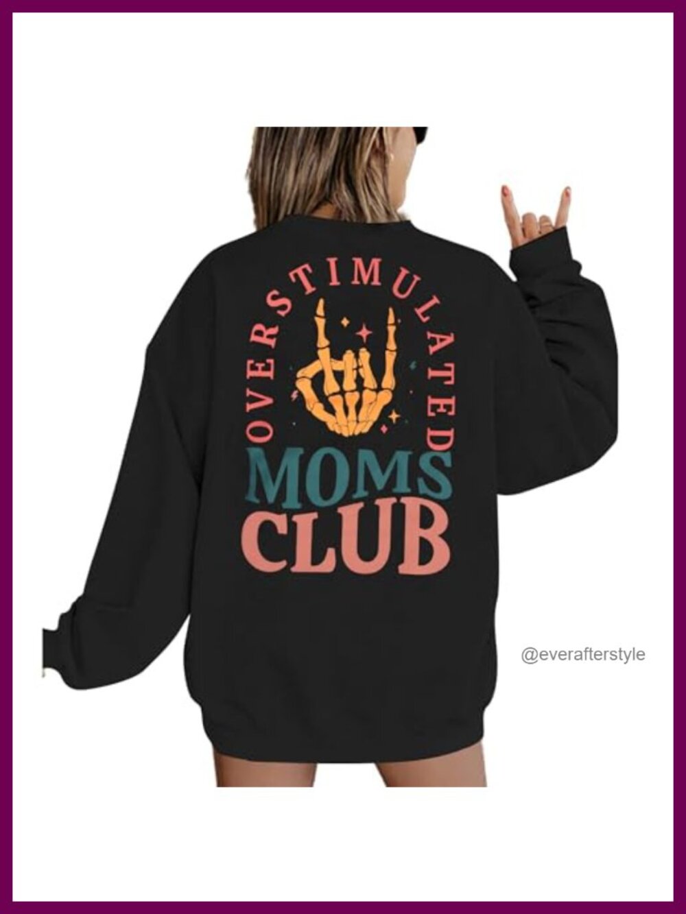 Oversized Mama Sweatshirt Mom Life Crewneck Pullover Soft Cotton